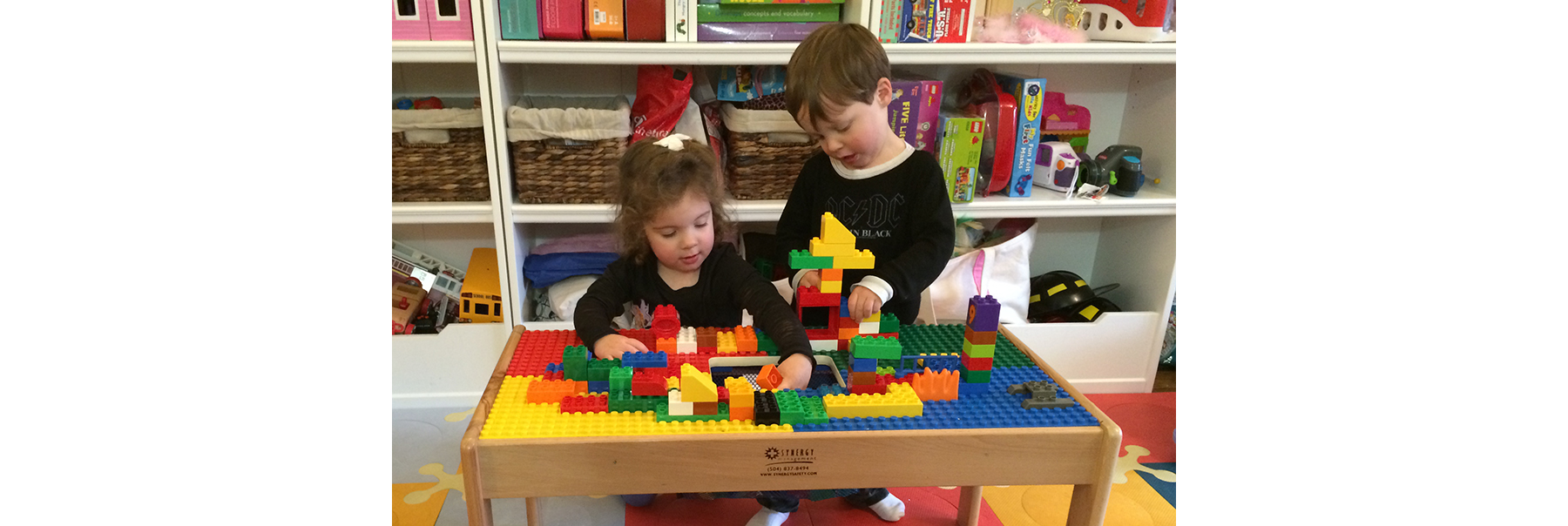 Freestanding activity cube corner